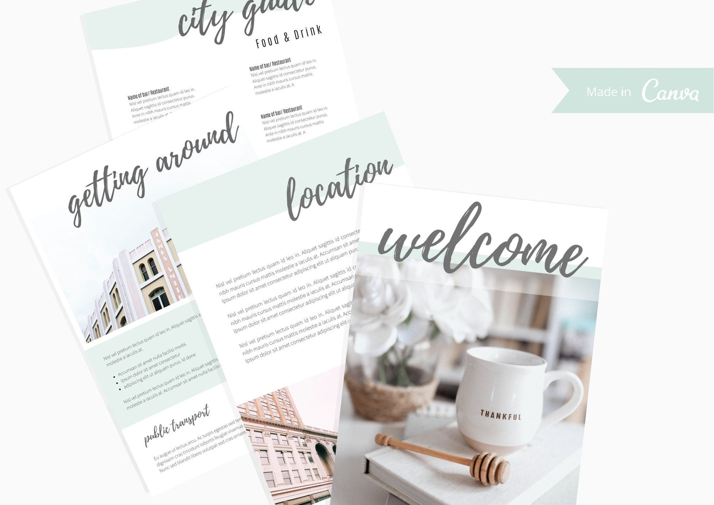 Airbnb Welcome Book | AirBnb | VRBO | Welcome Book | Airbnb Printable | Home Rental Guidebook | Vacation Guide | Airbnb Host | Mint Frost