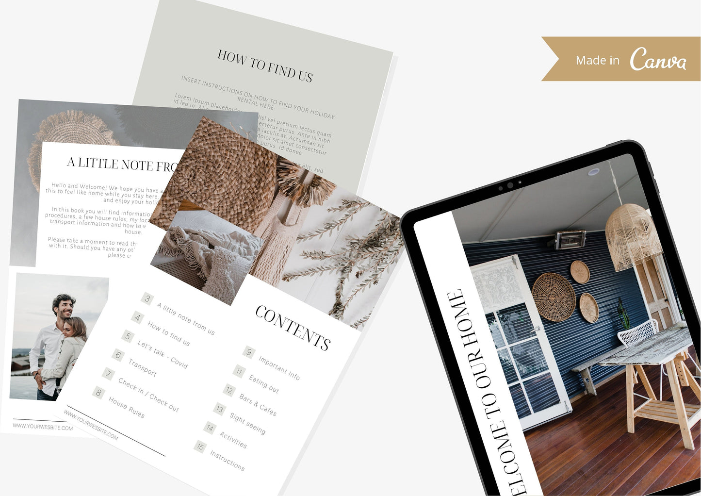 Welcome Book Template | Canva Template | AirBnb | Host Guide | Welcome Book | Home Rental Guidebook | Vacation Guide | Silver Sage