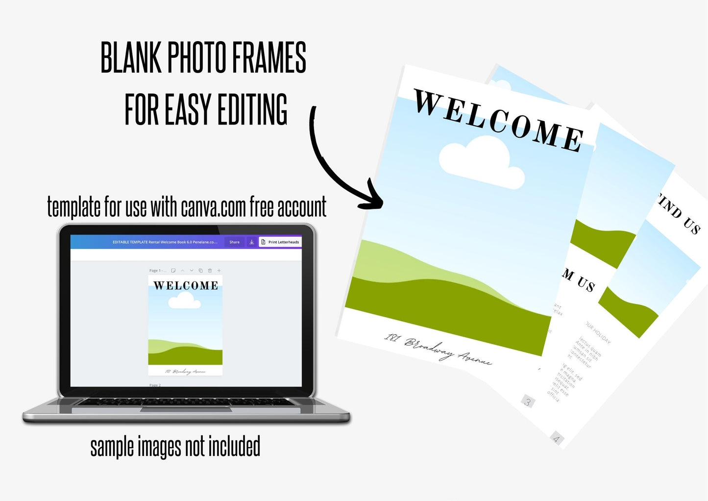 Welcome Book Template | Canva Template | AirBnb | Host Guide | Welcome Book | Home Rental Guidebook | Vacation Guide | Pewter