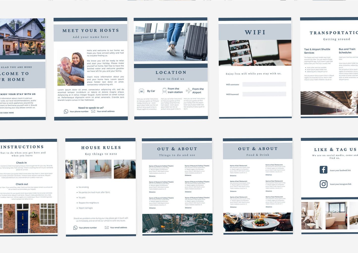 Welcome Guest Book Template | Canva Template | AirBnb | Host Guide | Welcome Book | Home Rental | Vacation Guide | Welcome Guide | Malai