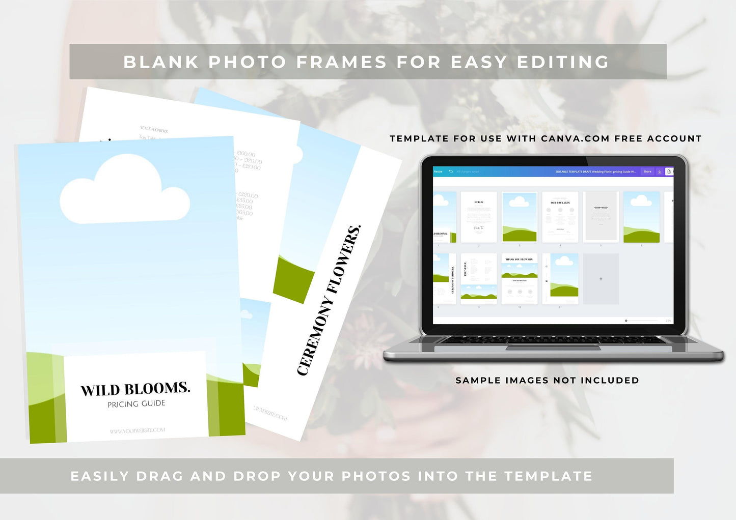 Effortless and Elegant Floral Pricing: Editable Wedding Florist Pricing Guide, Simplify Your Business with this Pre-Written Pricing Template