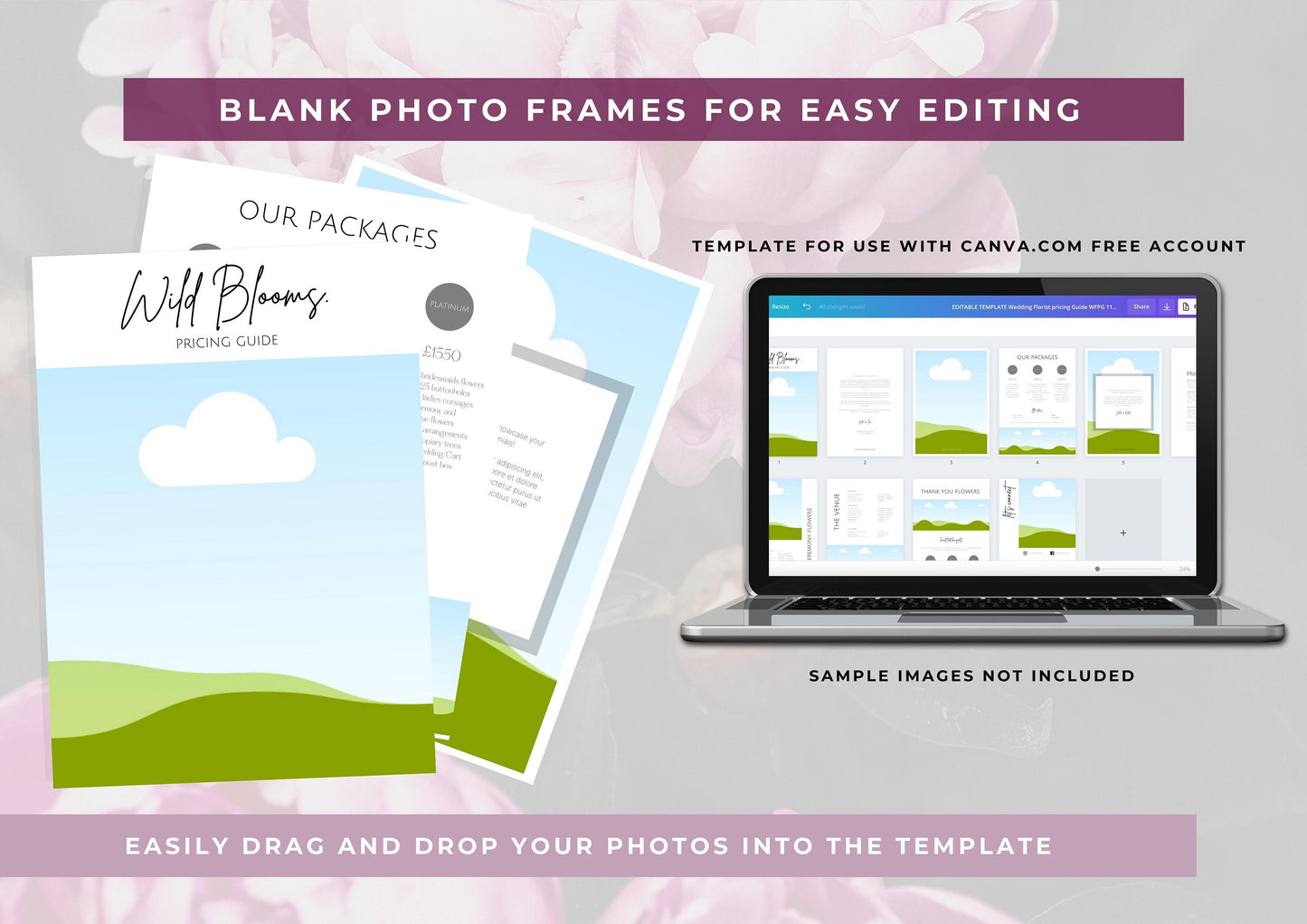 Wedding Florist Pricing Guide - Welcome guide - Template for Florists - Florist Templates - Guide - Florist Brochure - Bellflower