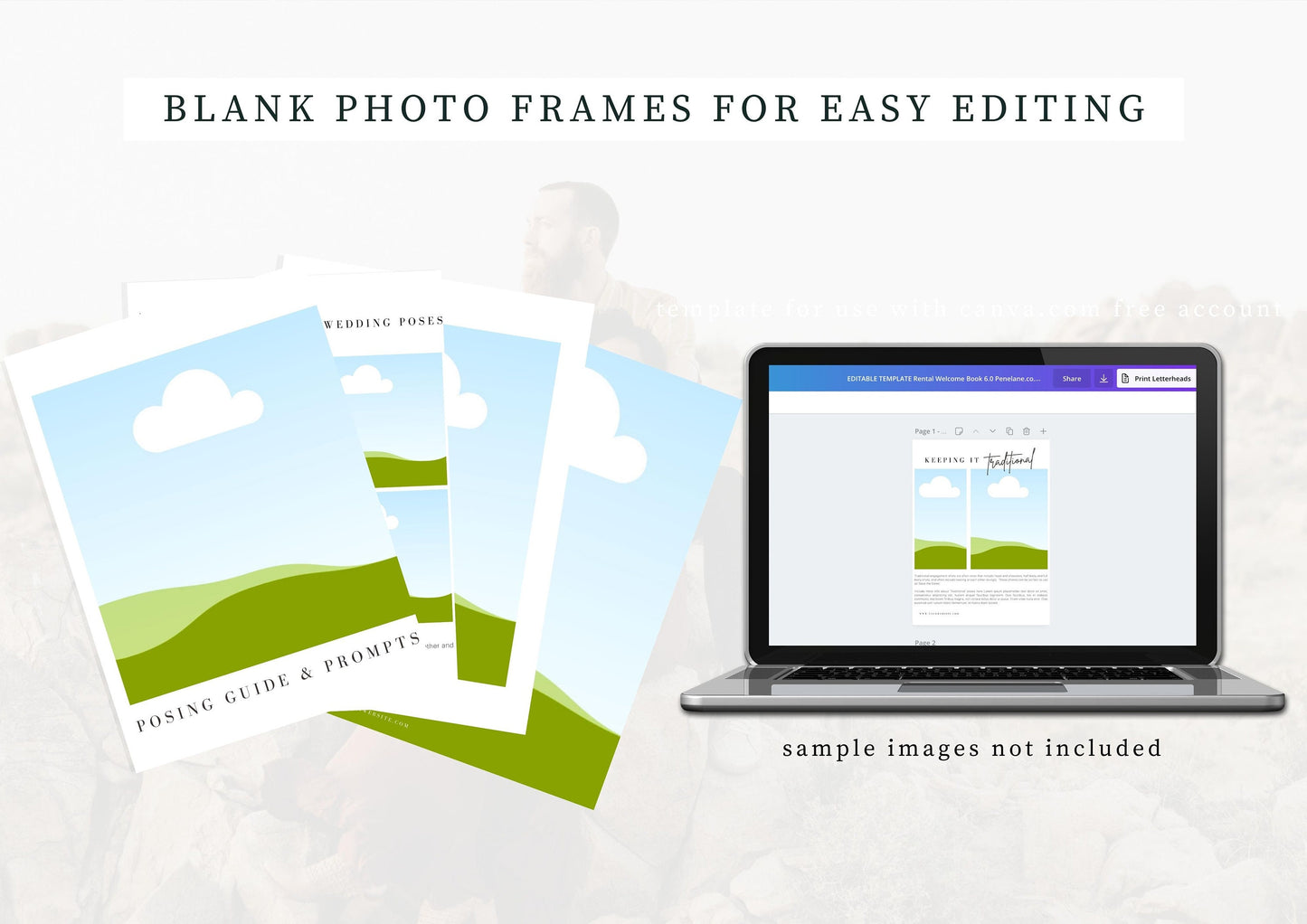 Customisable Photographer Posing Guide and Prompts Brochure Template - Photography Guide & Brochure Template fully editable