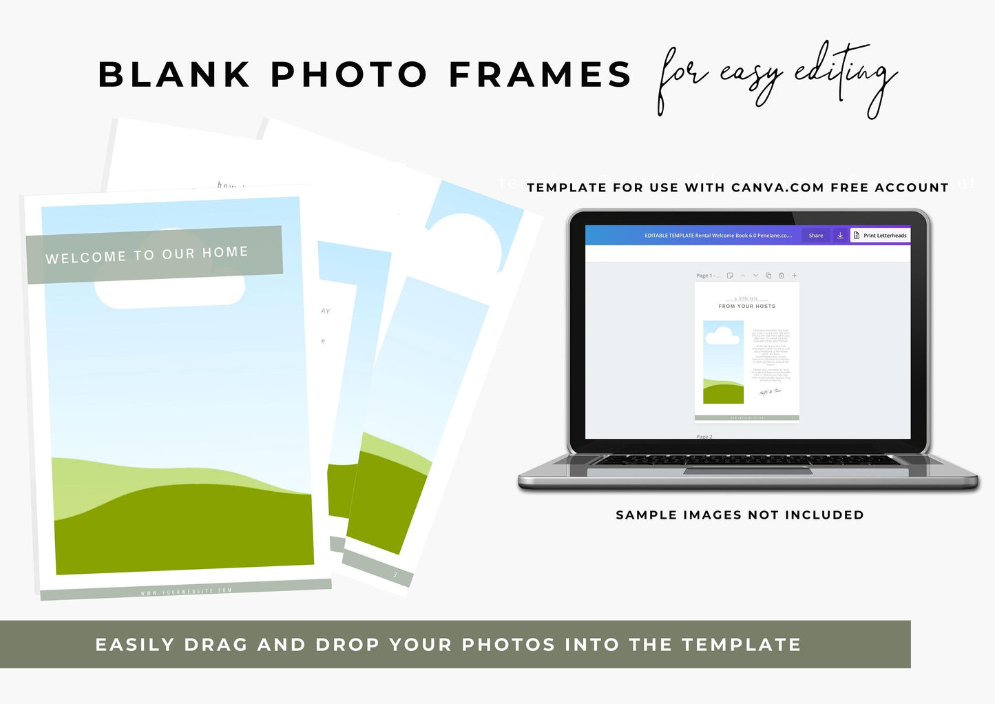 AirBnb Welcome Book Template | AirBnb | VRBO | HomeAway | Editable Home Rental Book | Home Rentals | Olive House