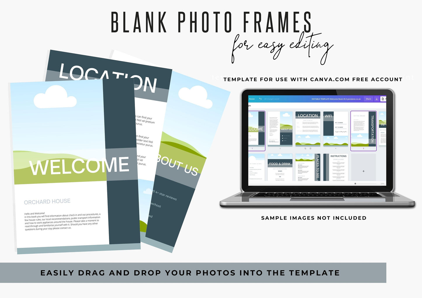 Welcome Book Template | Canva Template | AirBnb | Host Guide | Welcome Book | Home Rental Guidebook | Vacation Guide | Lake Blue
