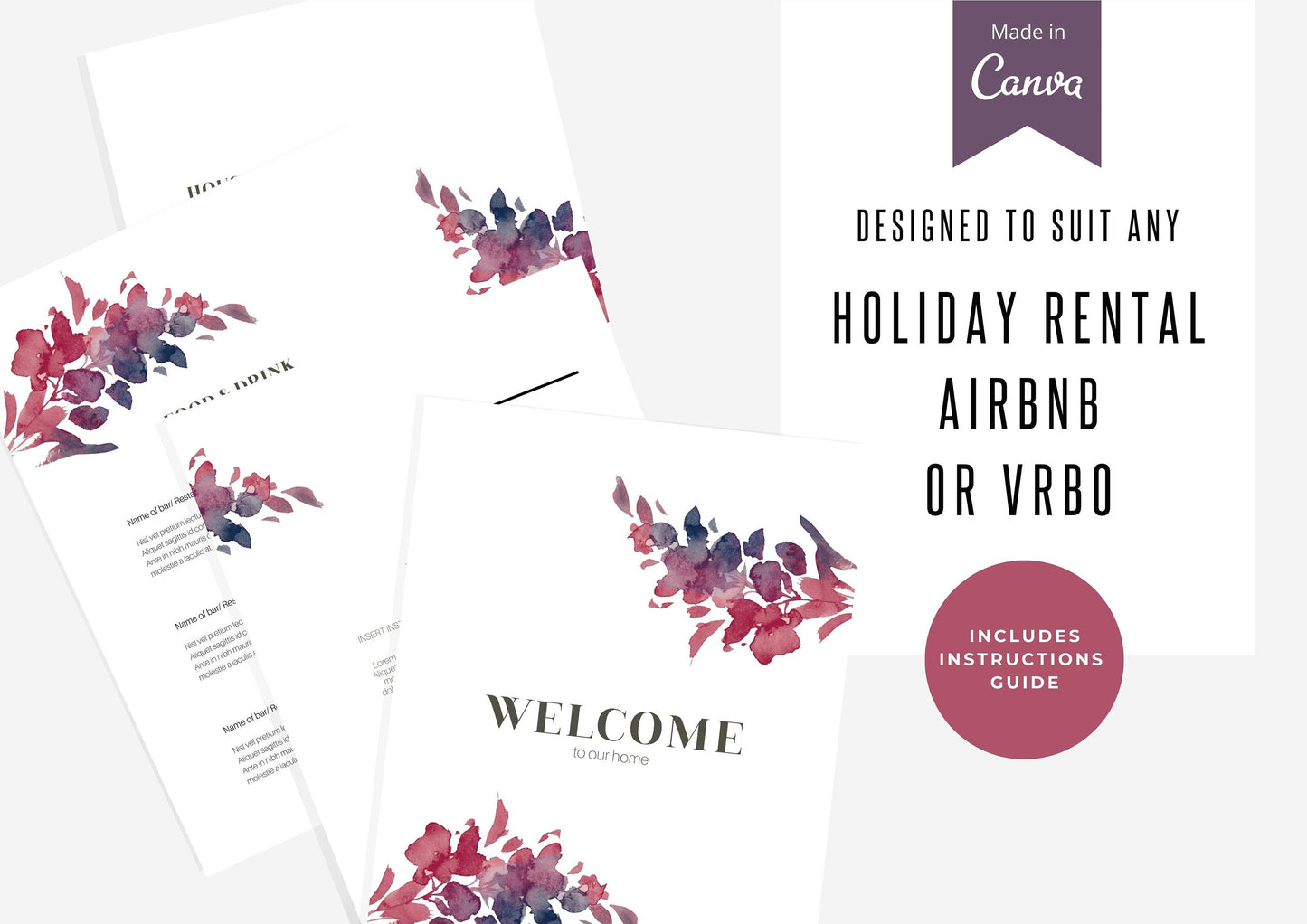 Welcome Book Template | Canva Template | AirBnb | Host Guide | Welcome Book | Home Rental Guidebook | Vacation Guide | Velvet Moonstone
