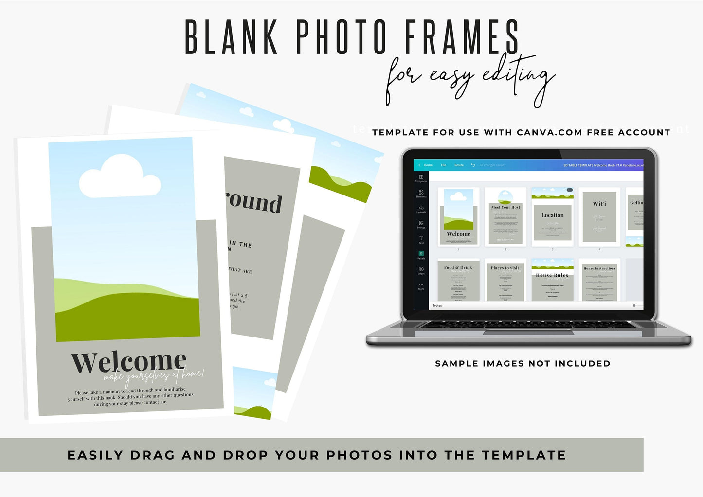 airbnb welcome book template | Airbnb welcome book | air bnb welcome book | vacation rental welcome book template | Azure