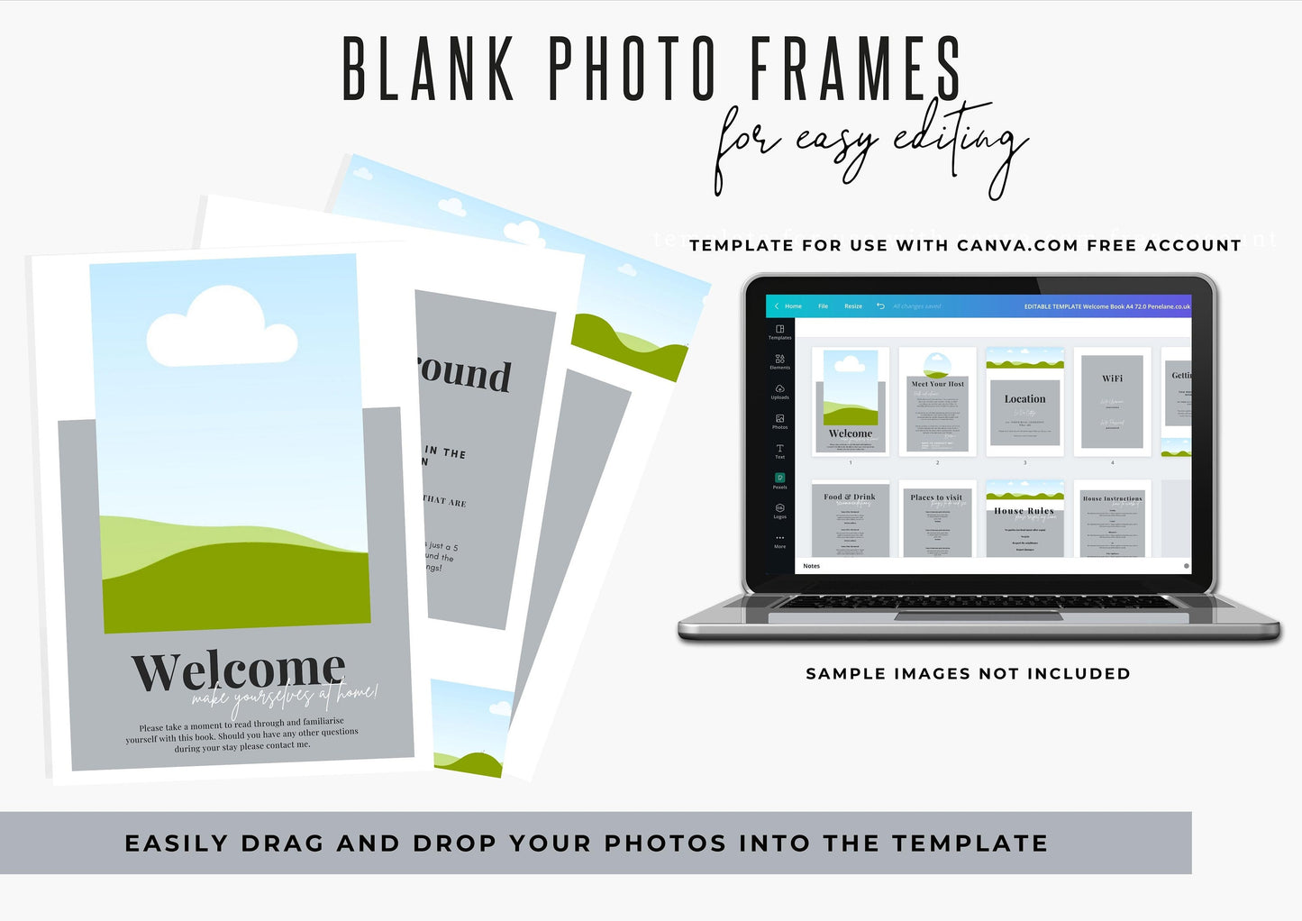Welcome Book Template | Canva Template | AirBnb | Host Guide | Welcome Book | Home Rental Guidebook | Vacation Guide | Sierra