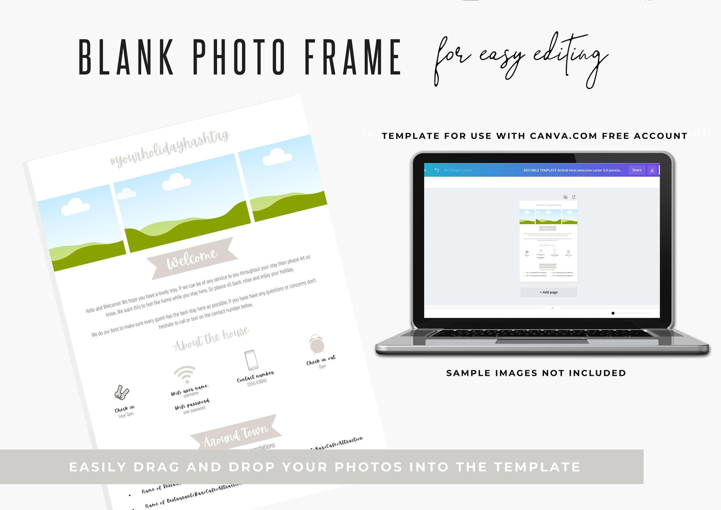 Welcome Letter | Canva Template | AirBnb | Host Guide | Airbnb Host Welcome Letter | Home Rental | Vacation | US Letter | VRBO | Harmony