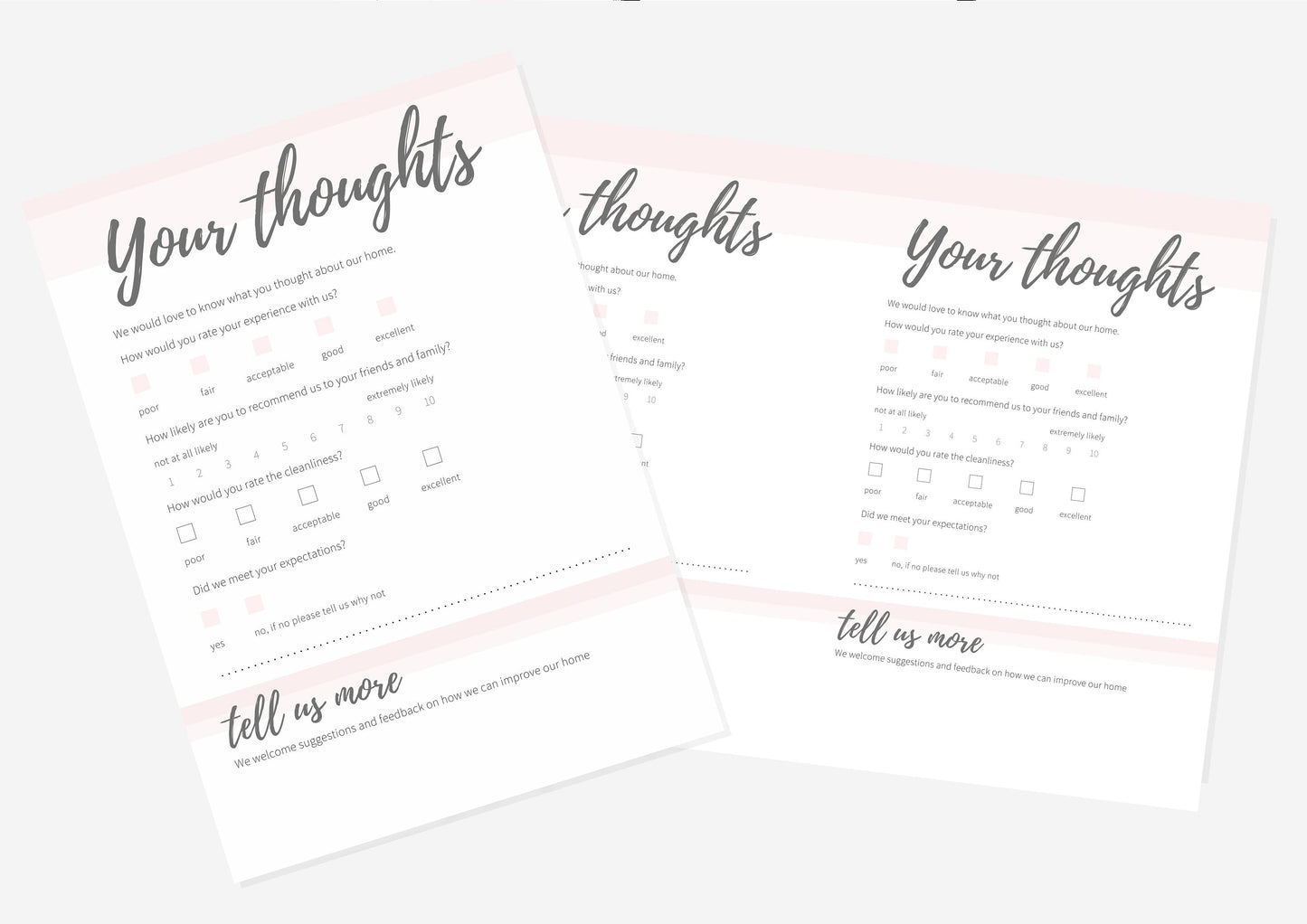 Feedback Form Guest | Canva Template | AirBnb | Host | VRBO | Feedback Form | Home Rental | Vacation Template | Feedback | Casa Rose