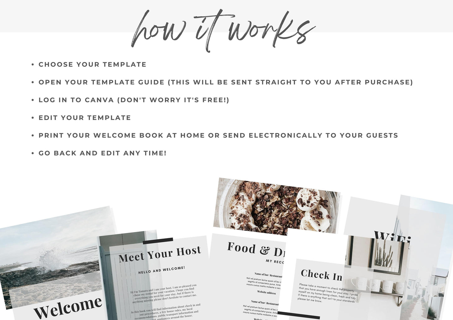 Welcome Guest Book Template | Canva Template | AirBnb | Host Guide | Welcome Book | Home Rental Guidebook | Vacation Guide | Pebble Shore