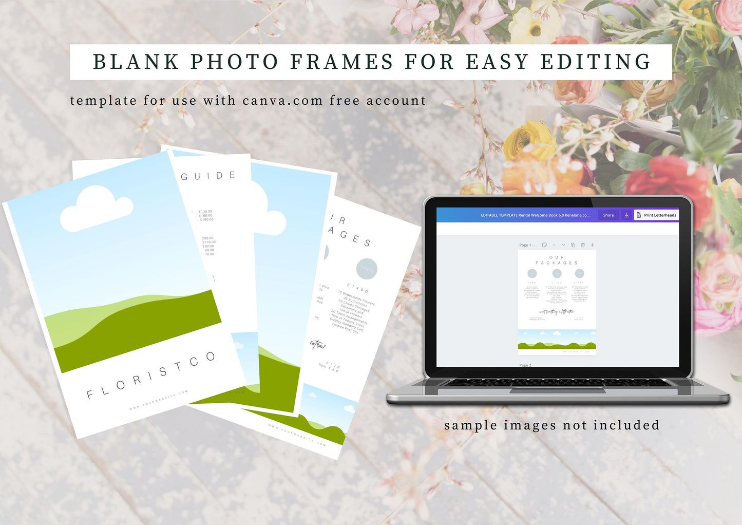 Wedding Florist Pricing Guide - Welcome guide - Template for Florists - Florist Templates - Guide - Florist Brochure - Freesia