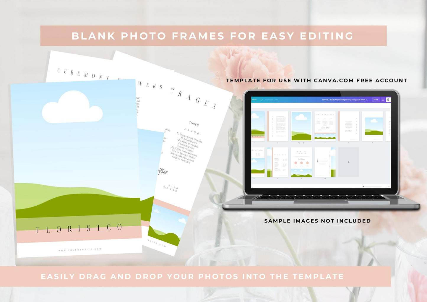 Wedding Florist Pricing Guide - Welcome guide - Template for Florists - Florist Templates - Guide - Florist Brochure - Buttercup