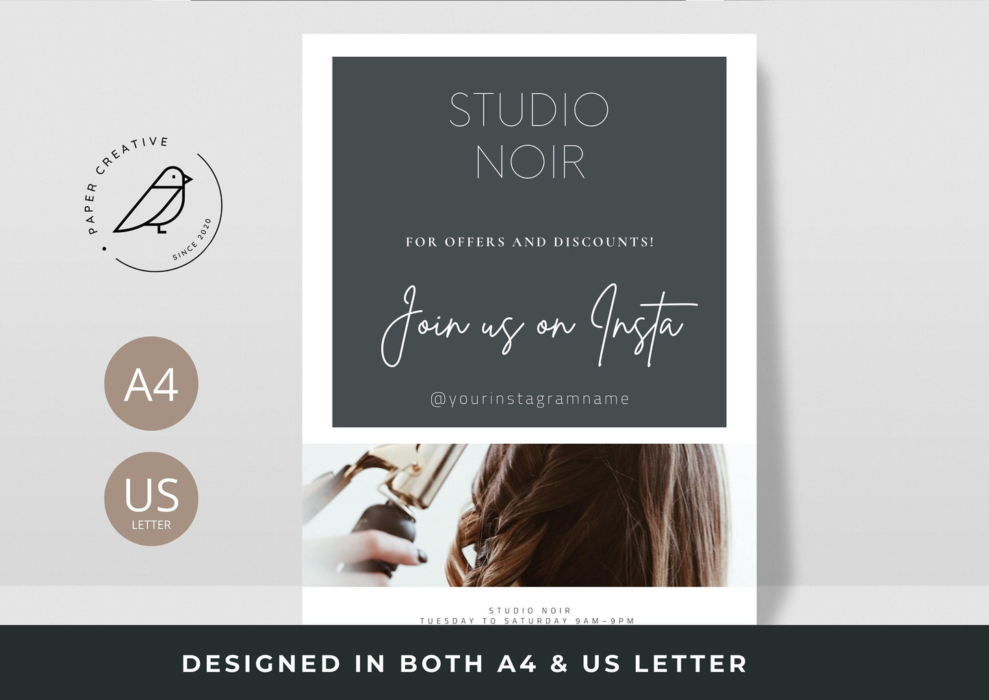 Salon Services Pricing Menu | Pricing Guide | Hair Salon Template | Brochure Template | Business Template | digital download | Coal Diva