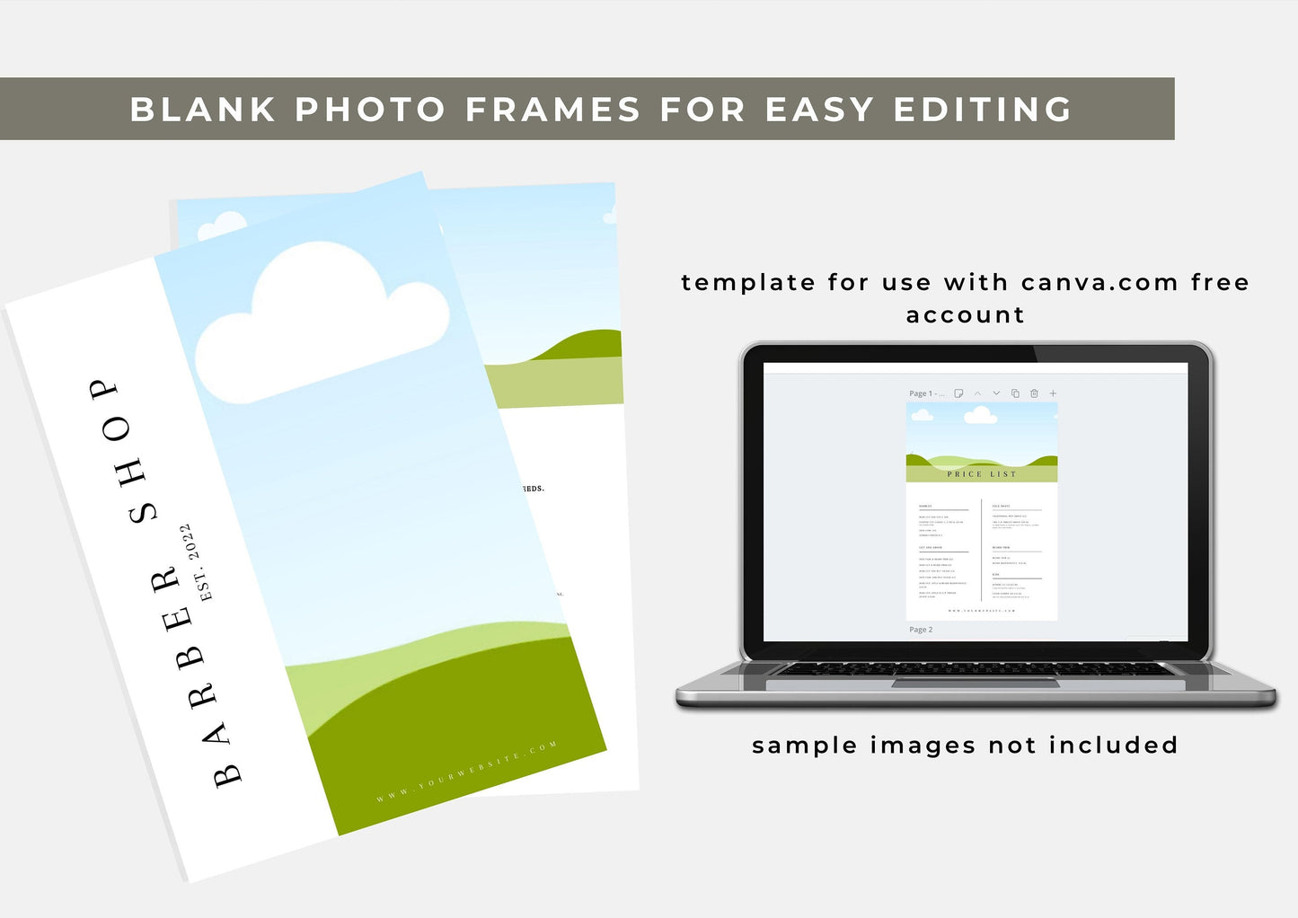 Barber Shop Template: Customise Your Style with Ease! Create the Perfect Look for Your Business with this Editable Barber Shop Template