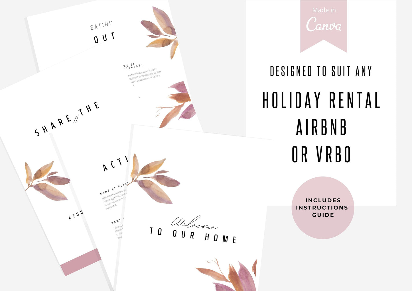 Welcome Book Template | Canva Template | AirBnb | Host Guide | Welcome Book | Home Rental Guidebook | Vacation Guide | Fauna Dusk