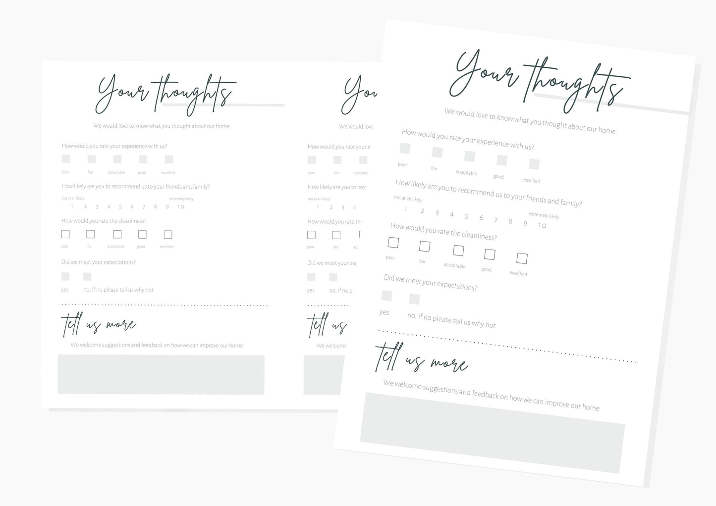 Feedback Form Guest | Canva Template | AirBnb | Host | VRBO | Feedback Form | Home Rental | Vacation Template | Feedback | Nevada Blue