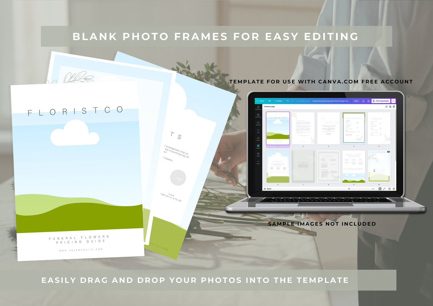 Funeral Florist Pricing Guide - Welcome guide - Template for Florists - Florist Templates - Guide - Florist Brochure - Eucalyptus
