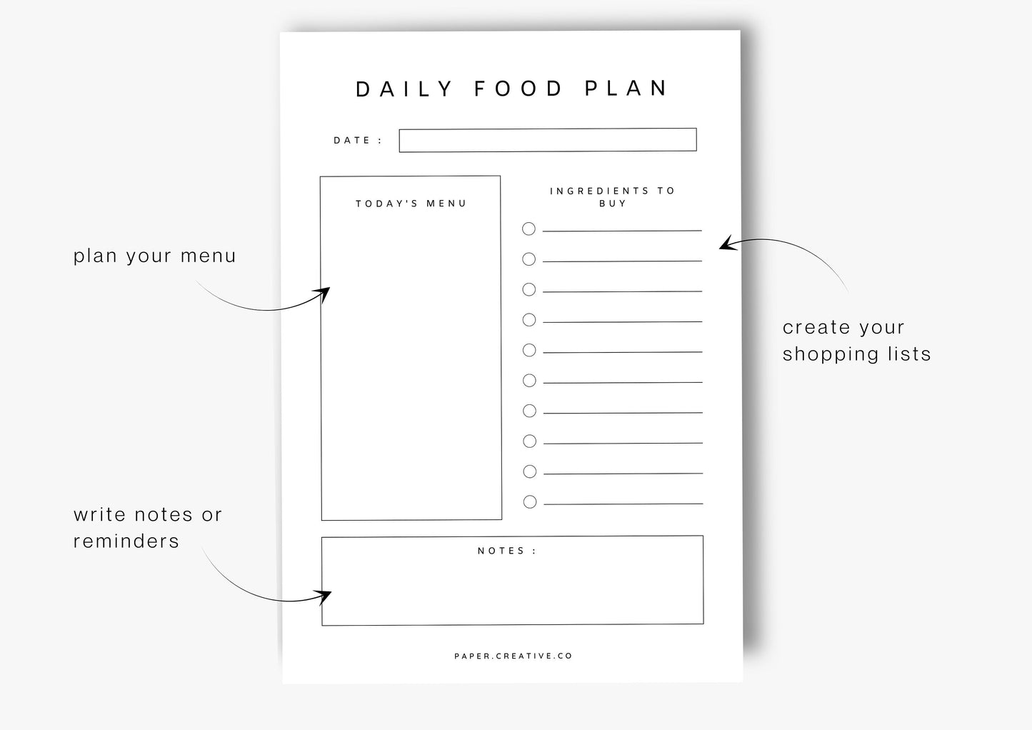 Recipe Cards and Menu Planner, Family Recipe Planner, instant download, Blue Shores