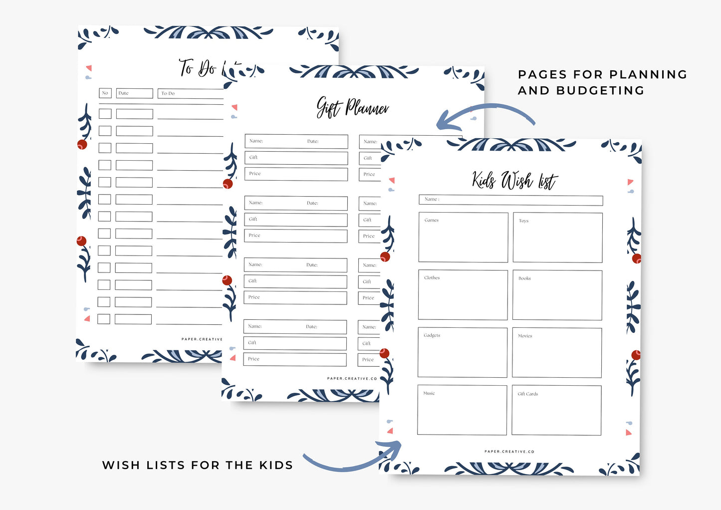 Gift Planner Printable, Gift Budgeting, Gift Tracker, Gift List Printable Instant Download, 7.0