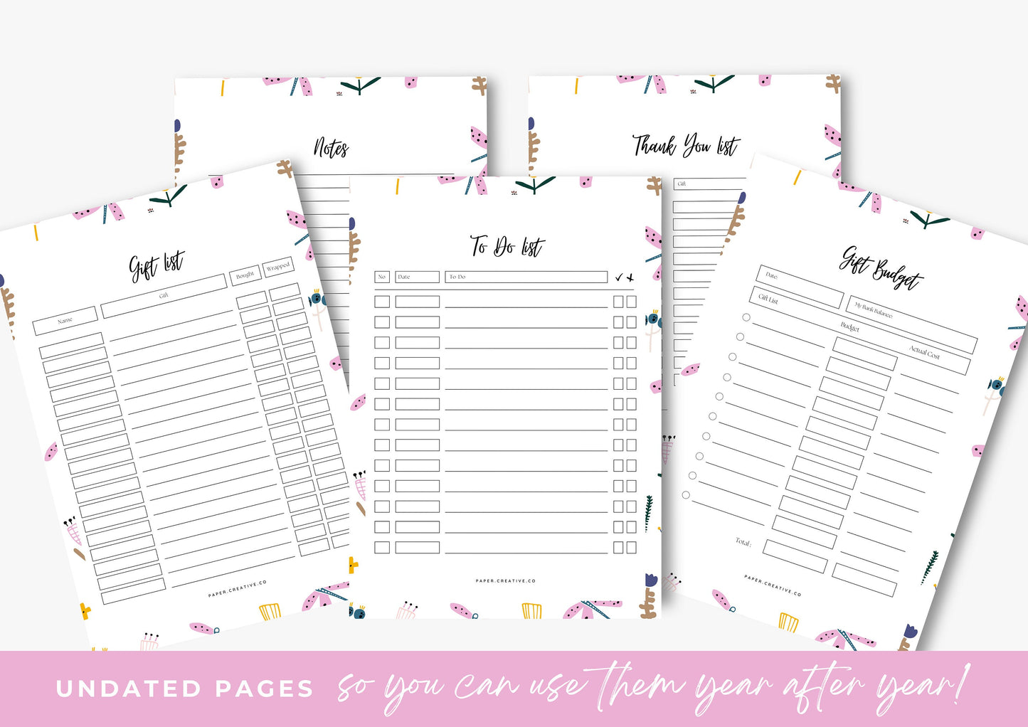 Gift Planner Printable, Gift Budgeting, Gift Tracker, Gift List Printable Instant Download, 14.0