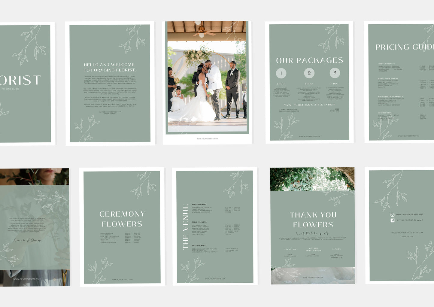 Wedding Florist Pricing Guide - Welcome guide - Template for Florists - Florist Templates - Guide - Florist Brochure - Orchid