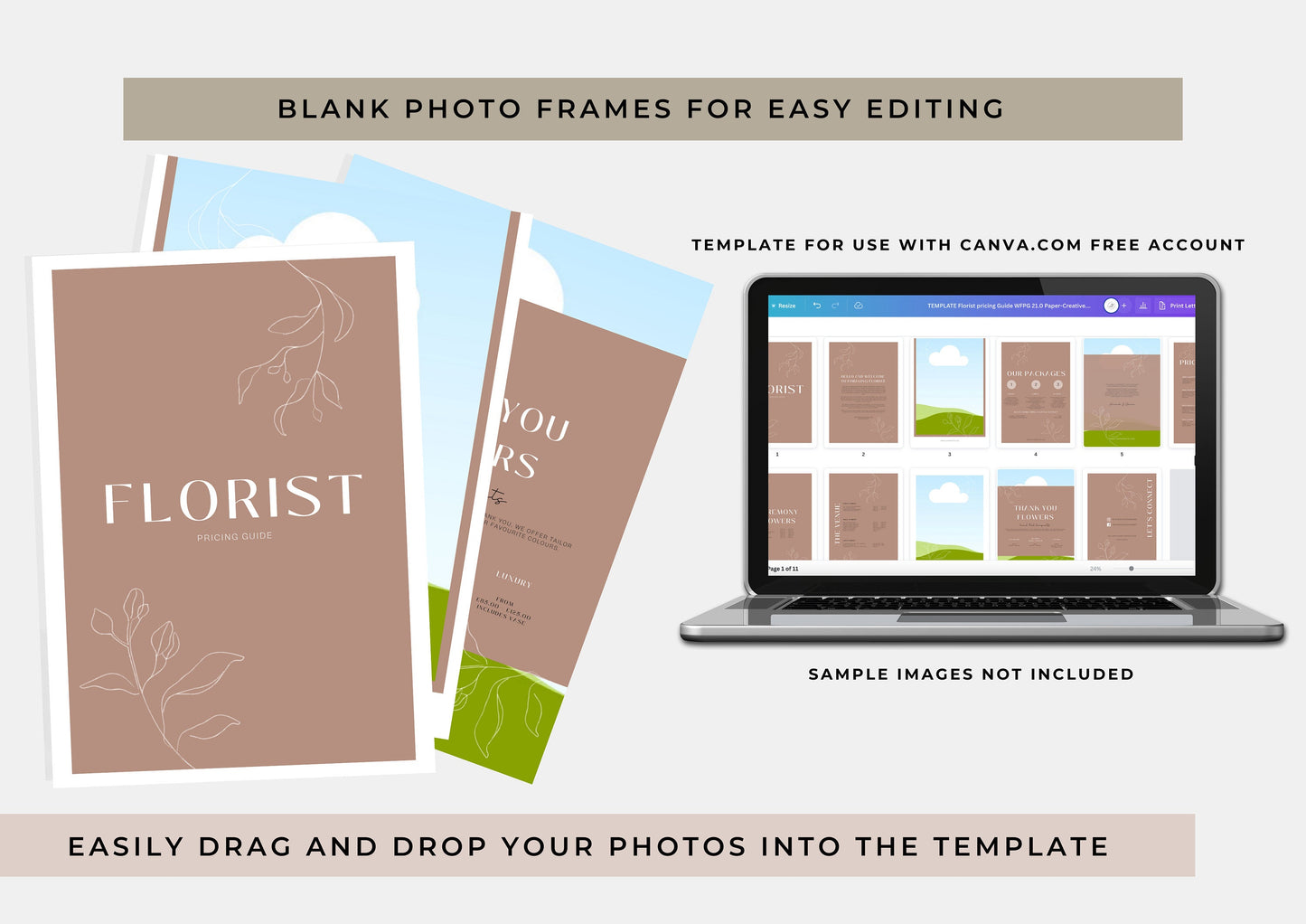 Wedding Florist Pricing Guide - Welcome guide - Template for Florists - Florist Templates - Guide - Florist Brochure - Marigold