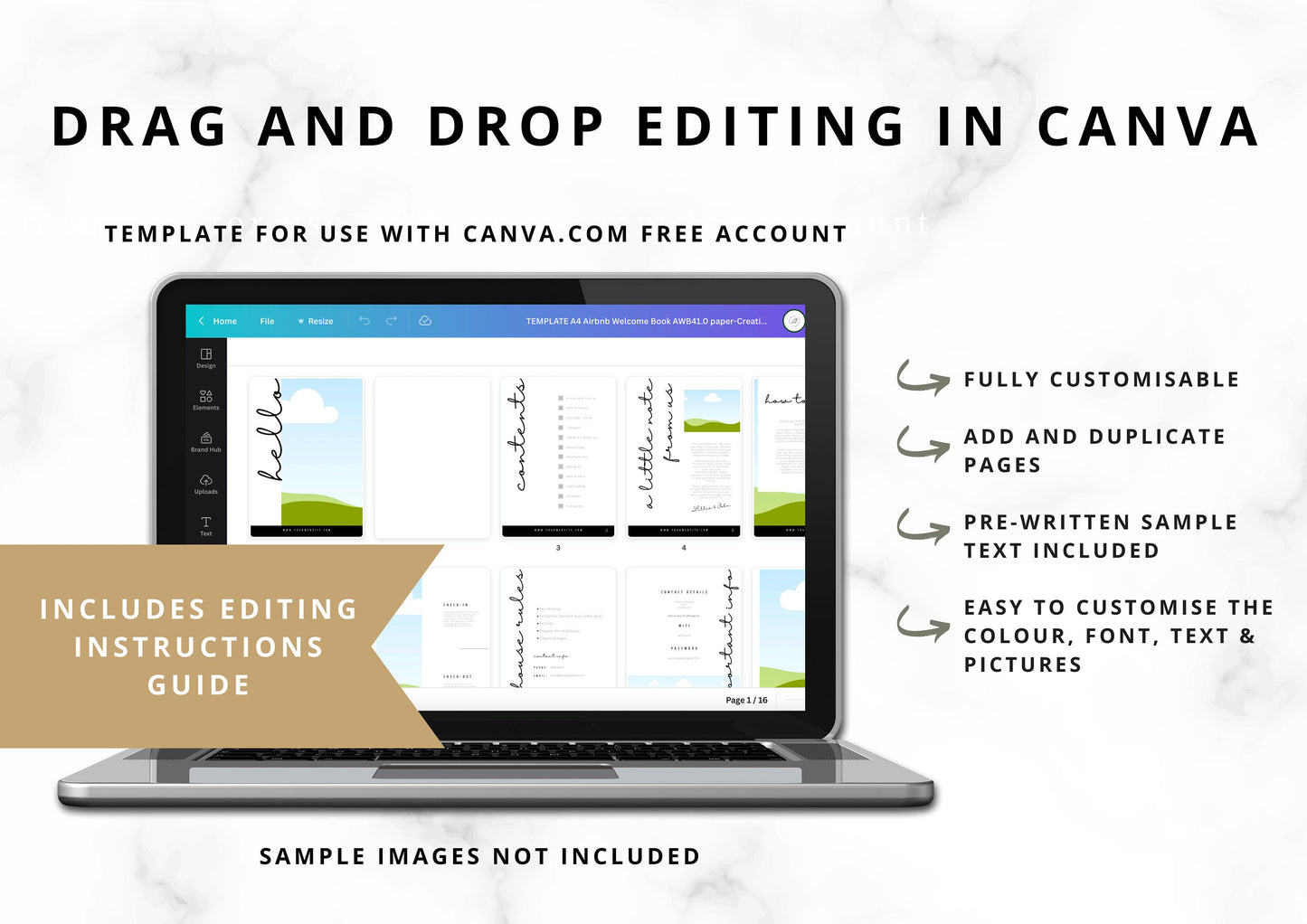 The Ultimate Airbnb Host Bundle Template, pre-written Welcome Guidebook with Hamper Inventory and Cleaning Checklists | Woodland Barn