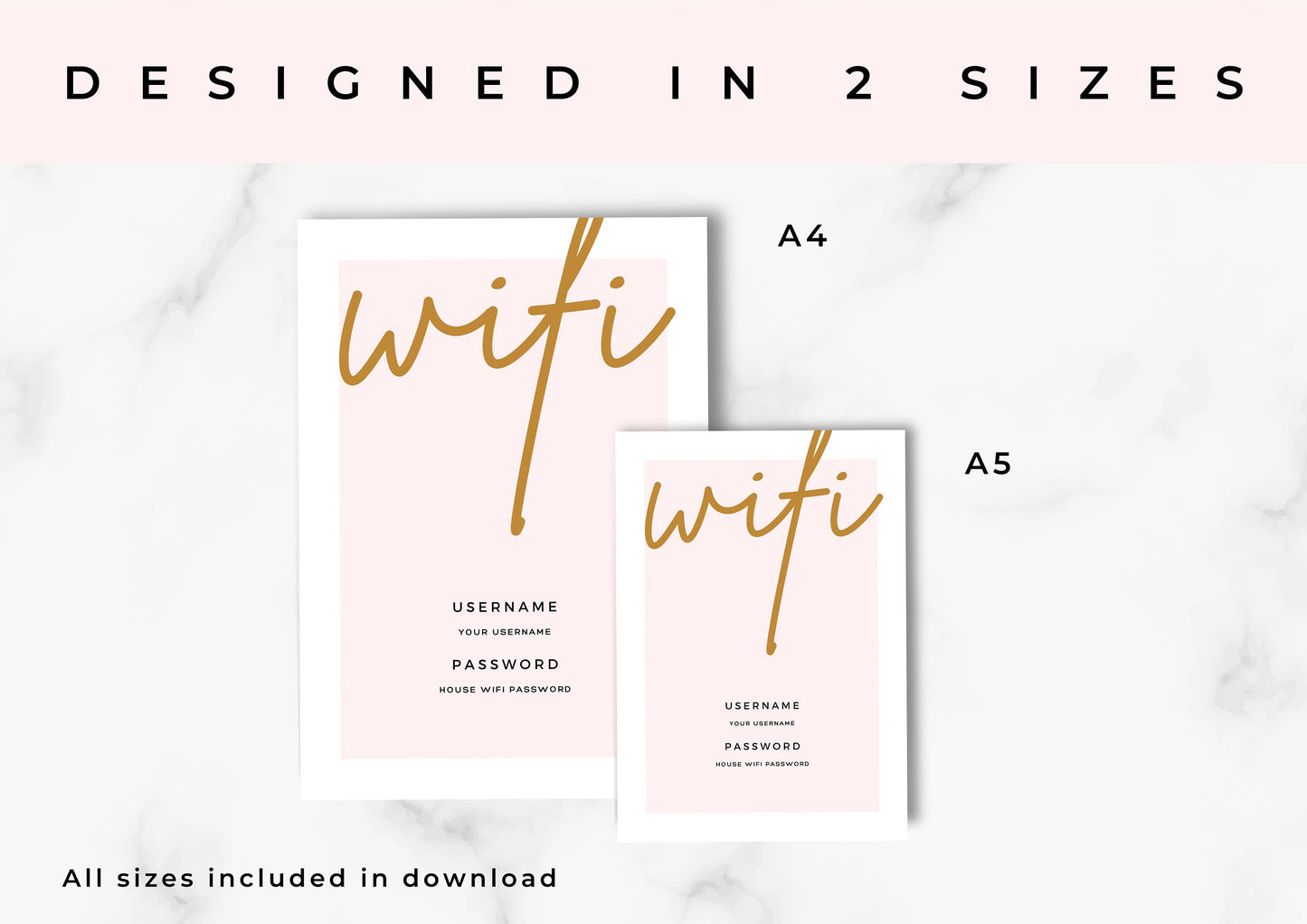 Airbnb House Signs! Stylish Editable Templates for your Airbnb, Key information signs and posters | Strawberries and Apricot