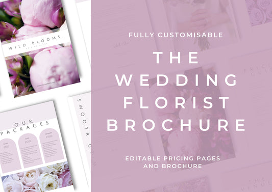 Wedding Florist Pricing Guide - Brochure for Florists - Florist Templates that are easy to edit, Wisteria