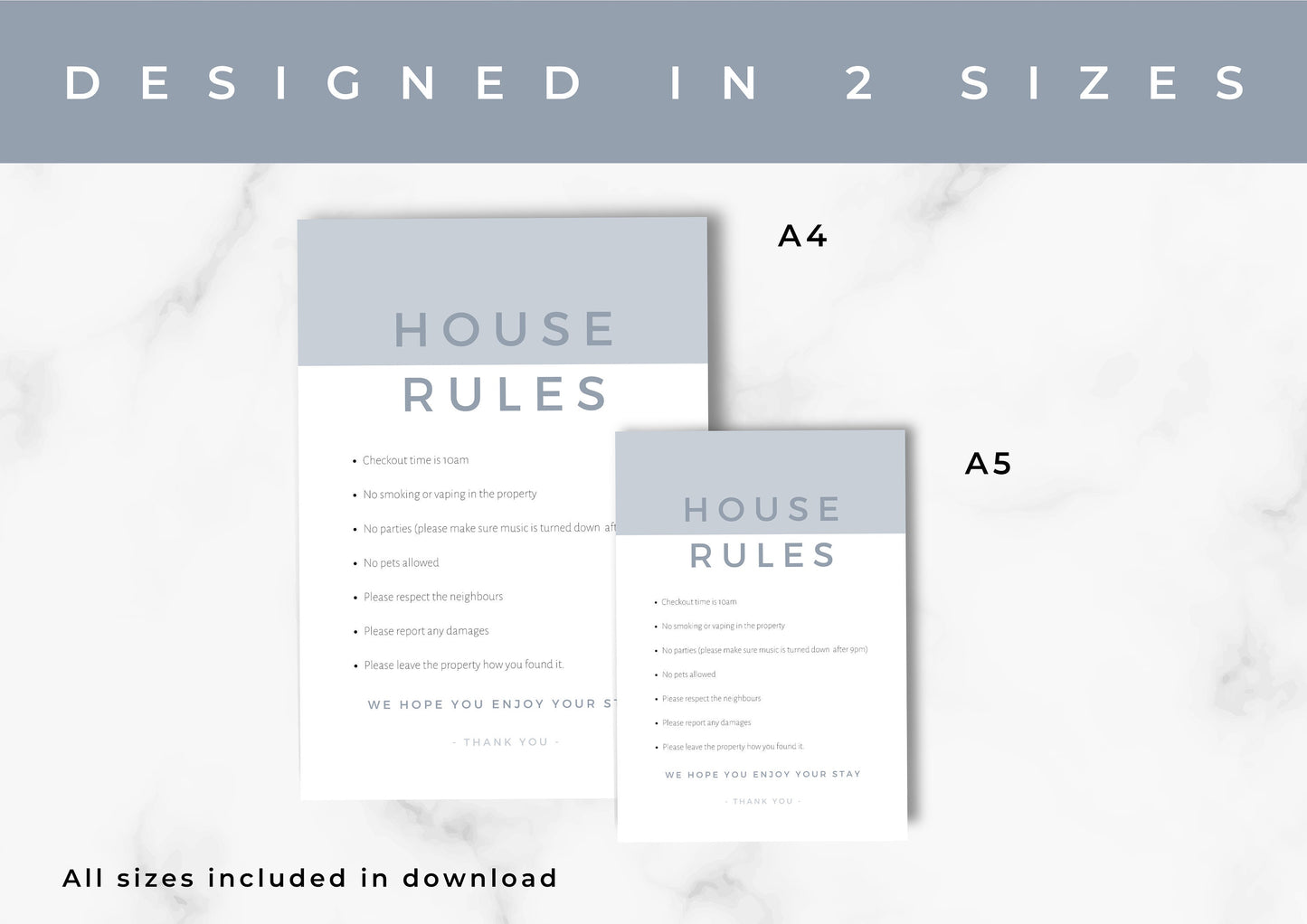 Airbnb House Signs! Stylish Editable Templates for your Airbnb, Key information signs and posters Graphite Grey