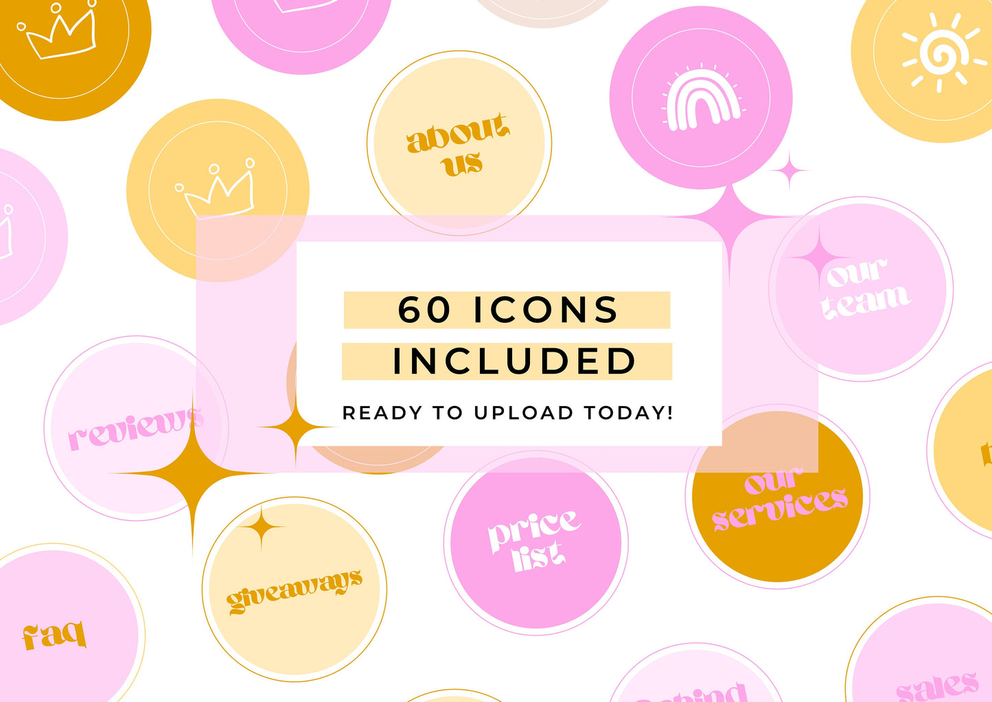 Insta Highlight Covers, IG Story Icons, bright and bold, Instagram Pack for business and personal instagram pages, Instagram Highlights