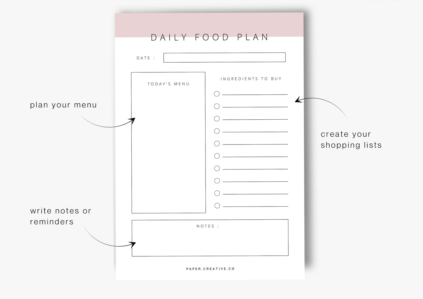 Recipe Cards and Menu Planner, Family Recipe Planner, instant download