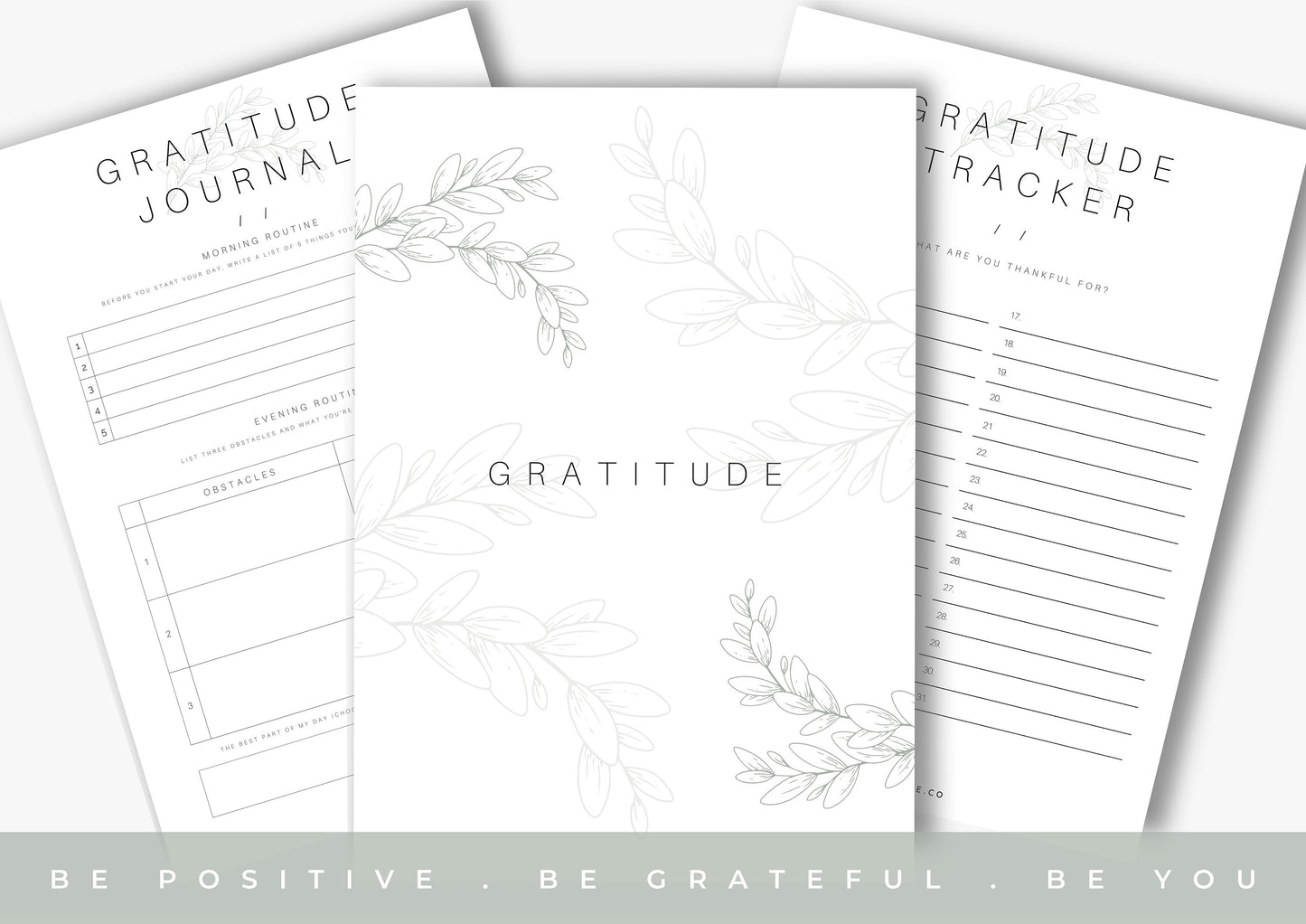 Gratitude Journal, Positivity and Mindfulness Planner, Printable Journal