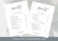 Nail Salon Services Pricing Menu | Pricing Guide | Nail Salon Template | Brochure Template | Business Template | Frosted Coconut