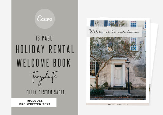 EDITABLE AIRBNB Welcome Book Template, pre-written text, easy to edit and print at home. Honeybee Cottage