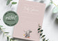 Baby Shower invitation, Animal Baby Shower, unisex Baby Shower, Elephant, Printable Invitation, INSTANT DOWNLOAD, Print at home Rose