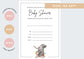 Baby Shower invitation, Animal Baby Shower Invitation, Unisex Baby Shower, Elephant, Printable Invitation, INSTANT DOWNLOAD, Print at home