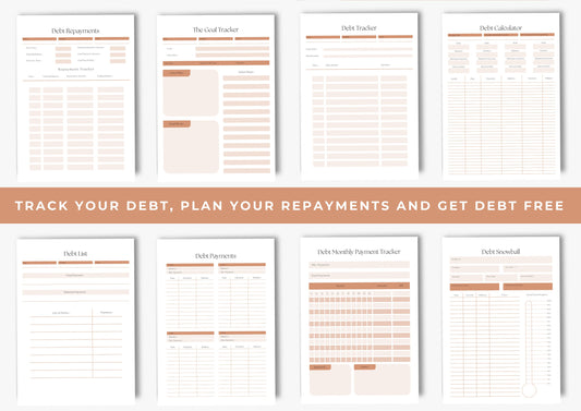 Debt Repayment Planner! Debt Tracker, Printable Planner, Debt planning, US Letter, Burnt Orange