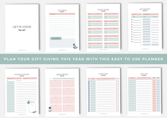 Gift Planner Printable, Gift Budgeting, Gift Tracker, Gift List Printable Instant Download, 4.0