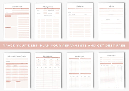 Debt Repayment Planner! Debt Tracker, Printable Planner, Debt planning, US Letter, Soft Petal
