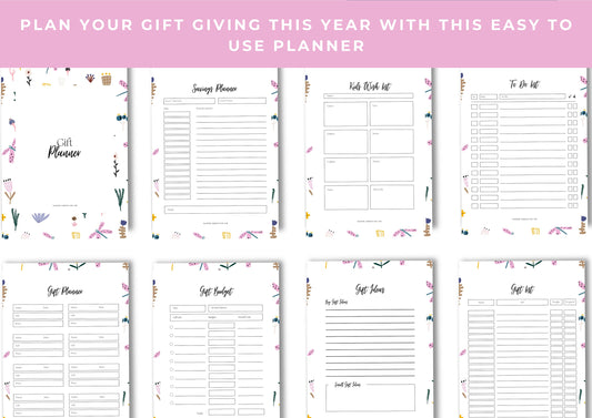 Gift Planner Printable, Gift Budgeting, Gift Tracker, Gift List Printable Instant Download, 14.0
