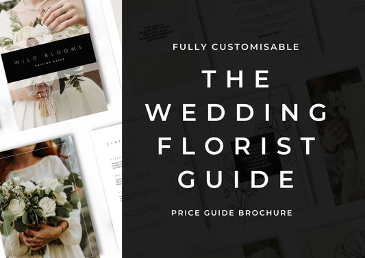 Wedding Florist Pricing Guide -  Welcome guide - Template for Florists - Florist Templates - Guide - Florist Brochure - Noir