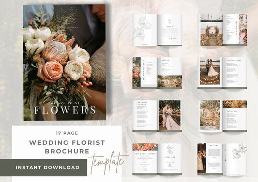 Wedding Florist Pricing Guide, Florist Template Customisable for your business - Magnolia Fern