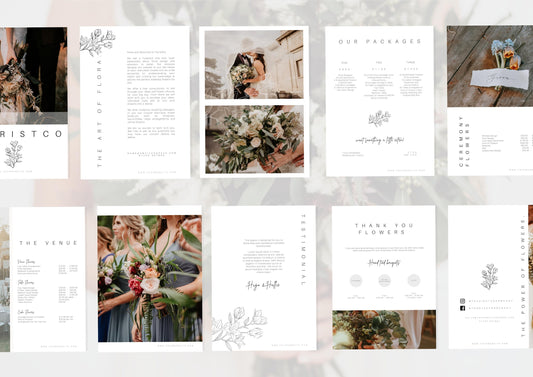 Wedding Florist Pricing Brochure Template Customisable for Florists
