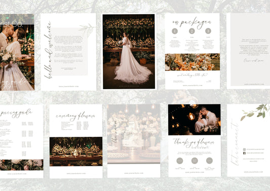 Wedding Florist Pricing Brochure Template Customisable for Florists